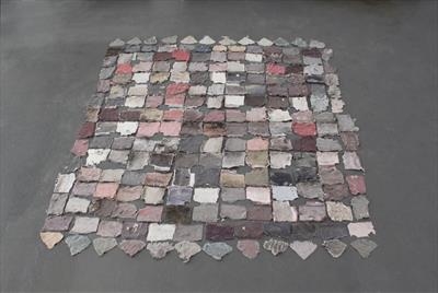 Marriage Quilt 9/9 by Karina Carrington MRBS, Installation, Discarded Materials